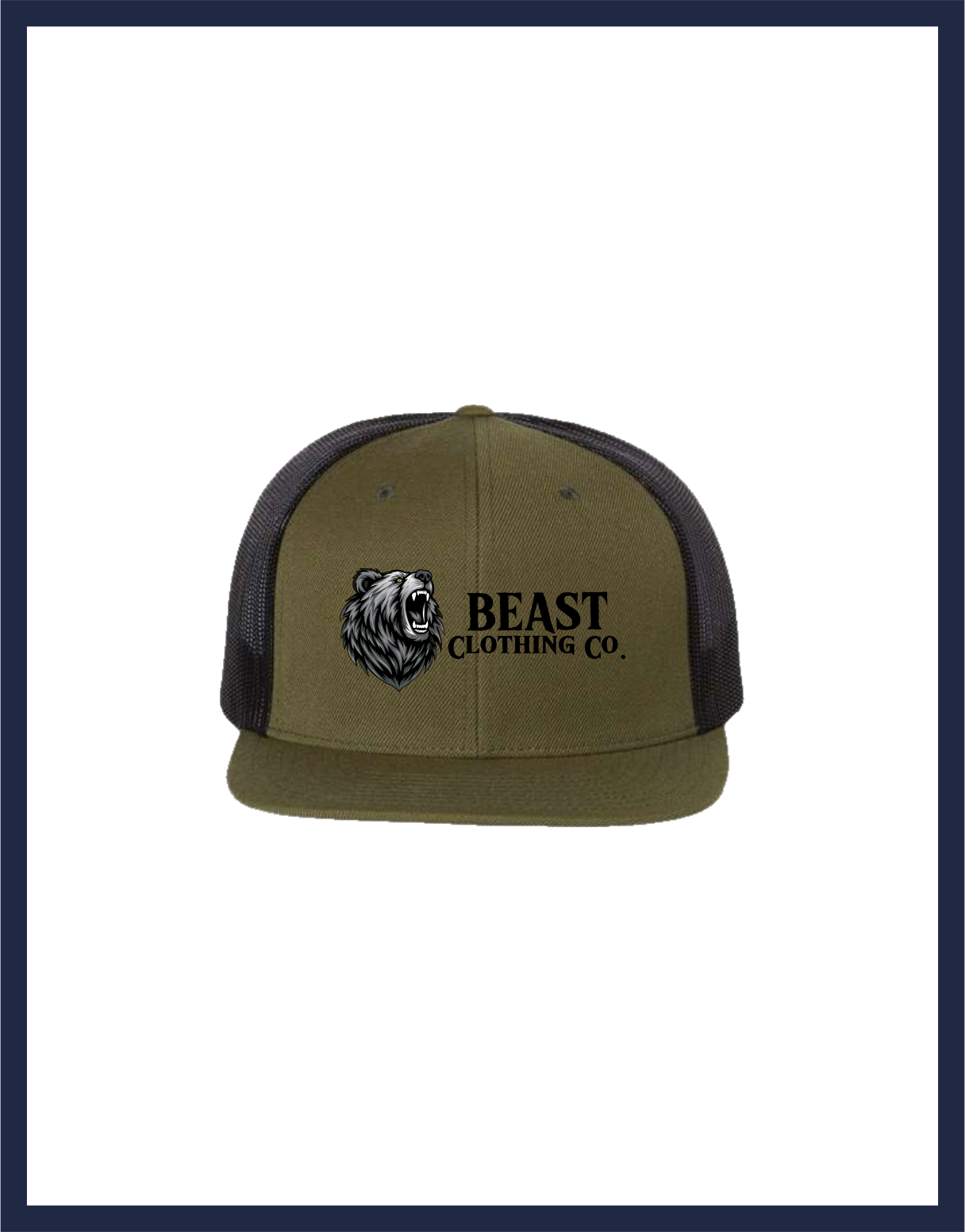 Wool Blend Flat Bill Trucker Cap