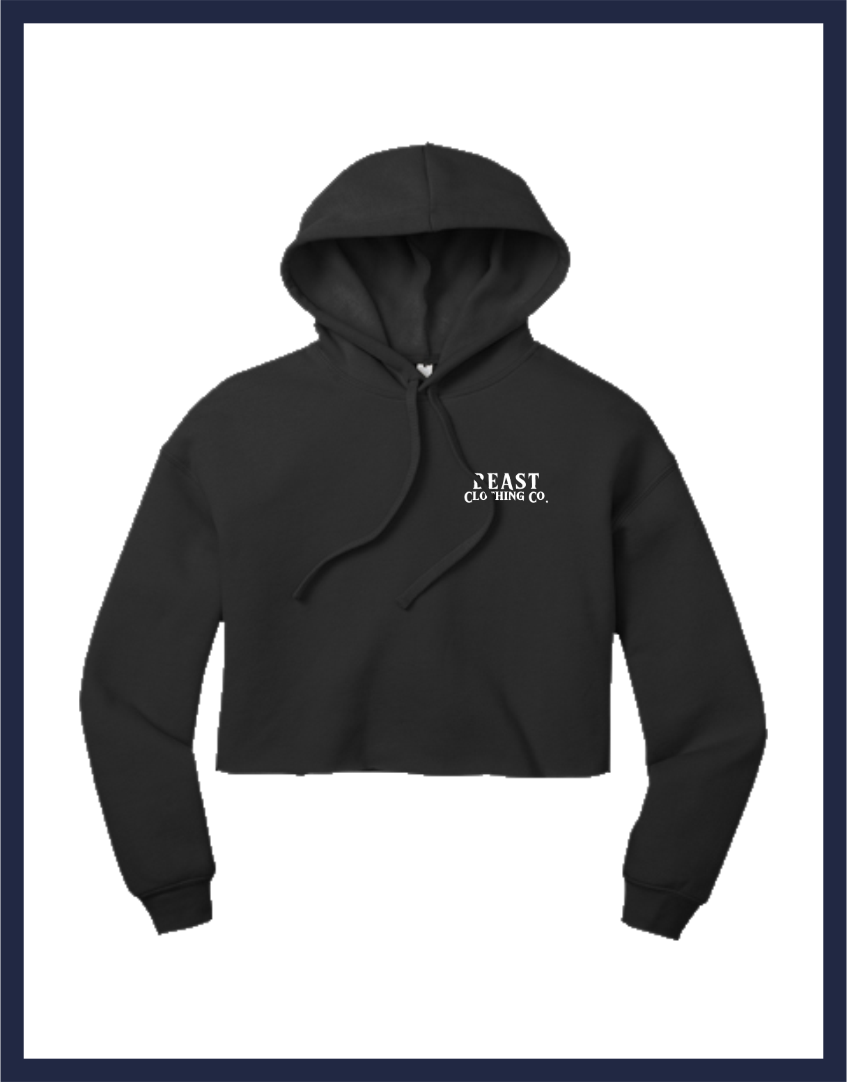 Women’s Sponge Fleece Cropped Fleece Hoodie [Text Logo]