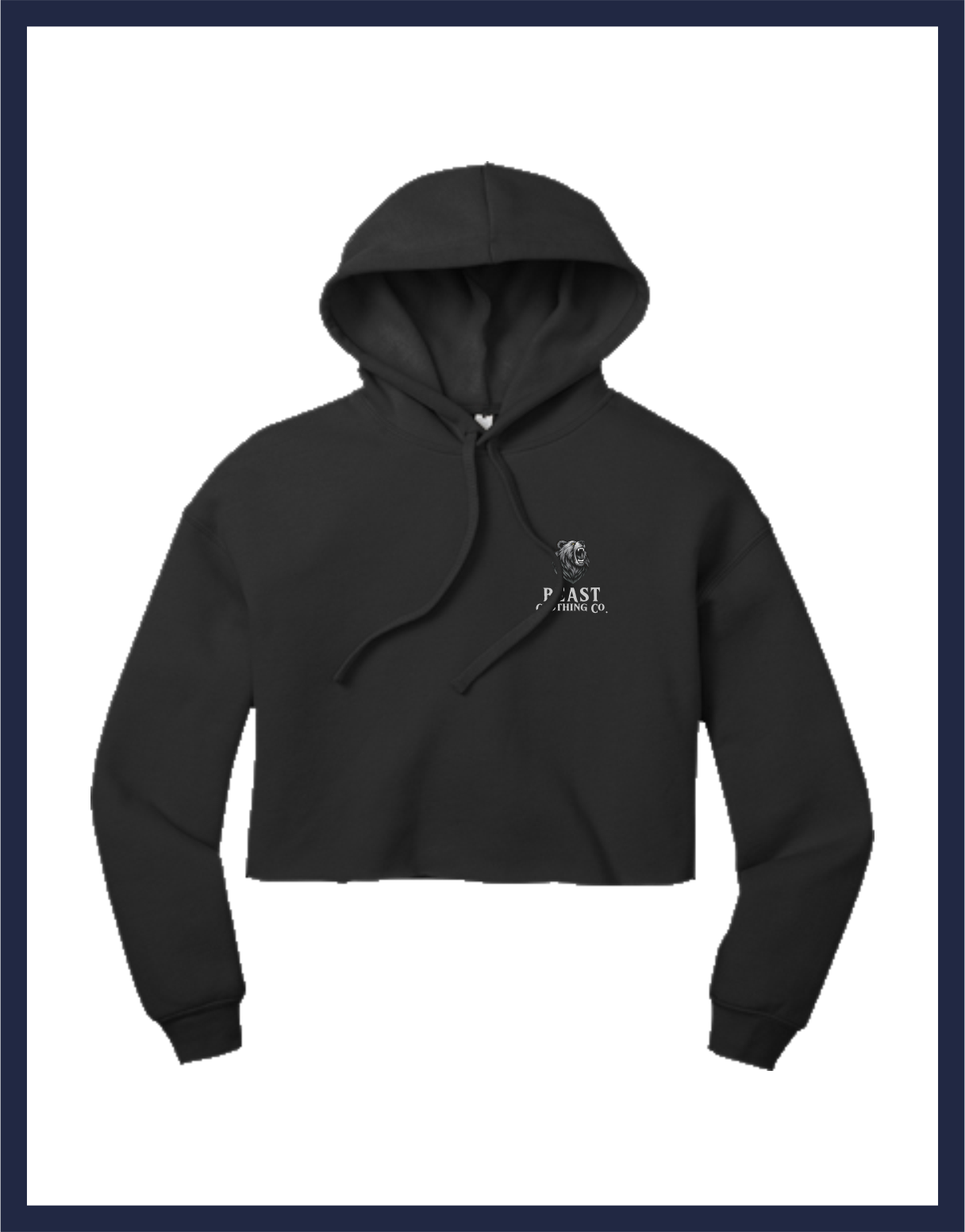 Women’s Sponge Fleece Cropped Fleece Hoodie [Bear Logo]