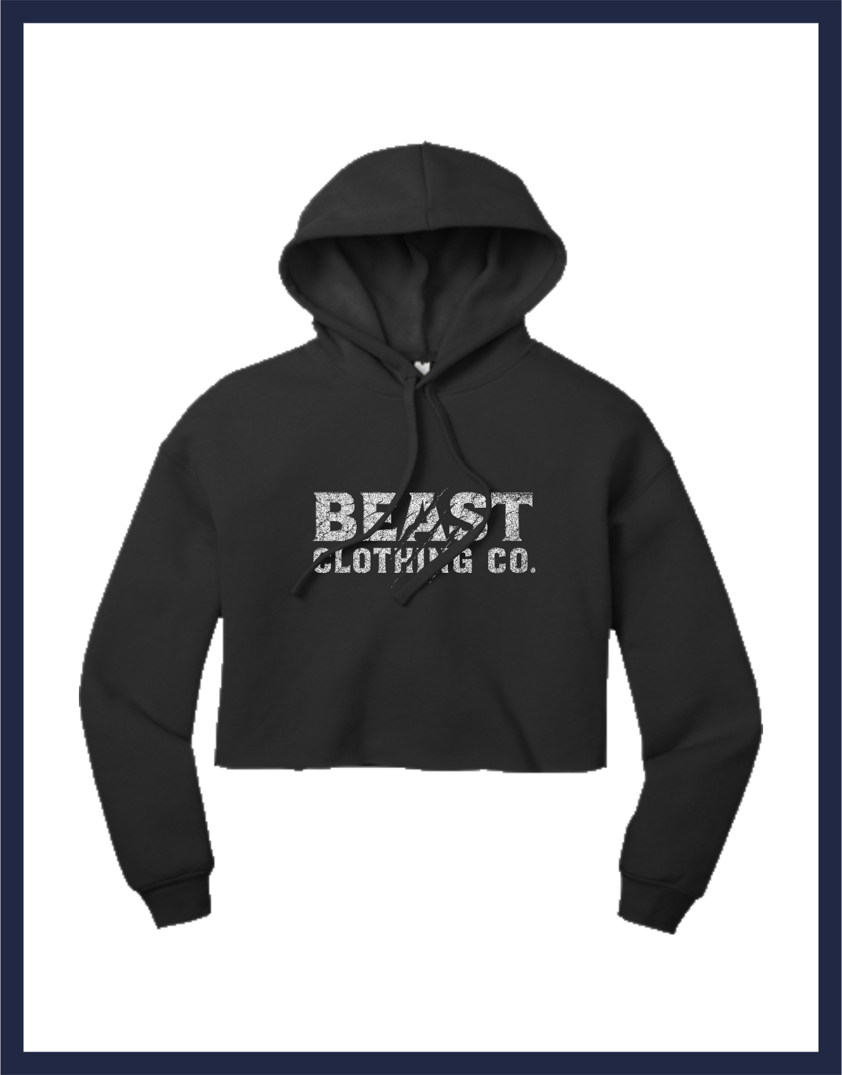 Women’s Sponge Fleece Cropped Fleece Hoodie [Clawed Logo]