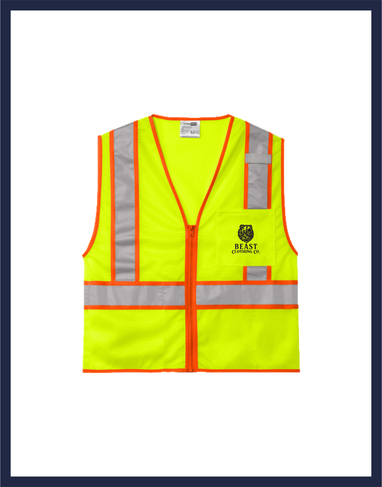 ANSI 107 Class 2 Mesh Zippered Two-Tone Vest
