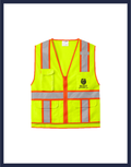 ANSI 107 Class 2 Surveyor Zippered Two-Tone Vest