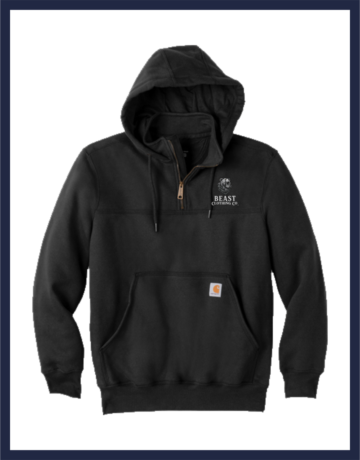 Rain Defender Hooded Zip Mock Sweatshirt