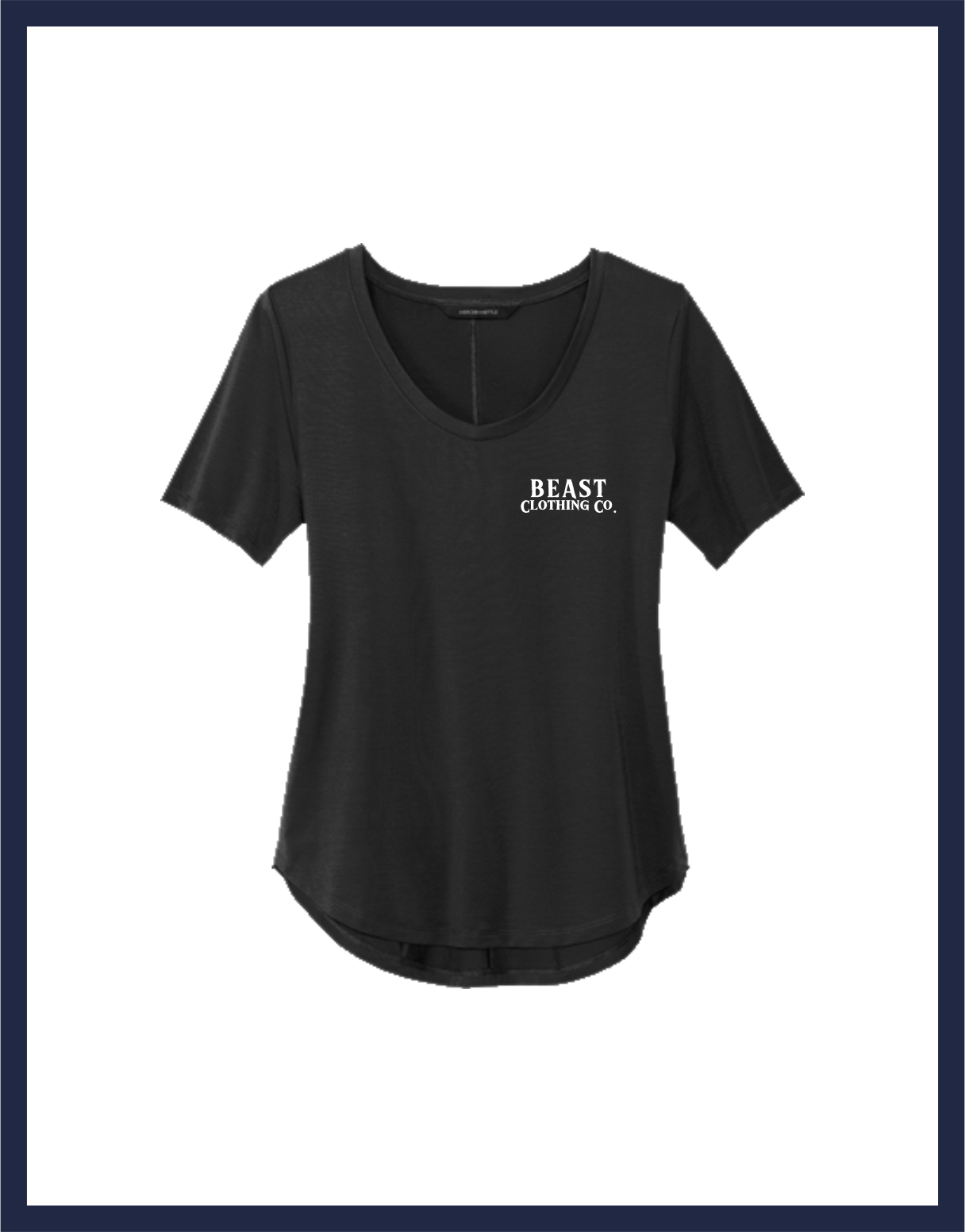 Women’s Stretch Jersey Relaxed Scoop Tee [Text Logo]