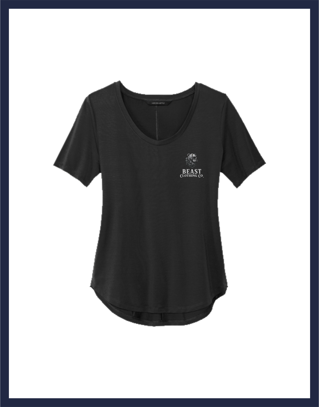 Women’s Stretch Jersey Relaxed Scoop Tee [Bear Logo]
